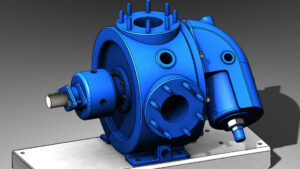 A 3D CAD drawing of a Viking asphalt pump