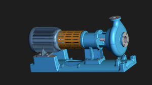 A 3D rendering of a Goulds 3196 pump