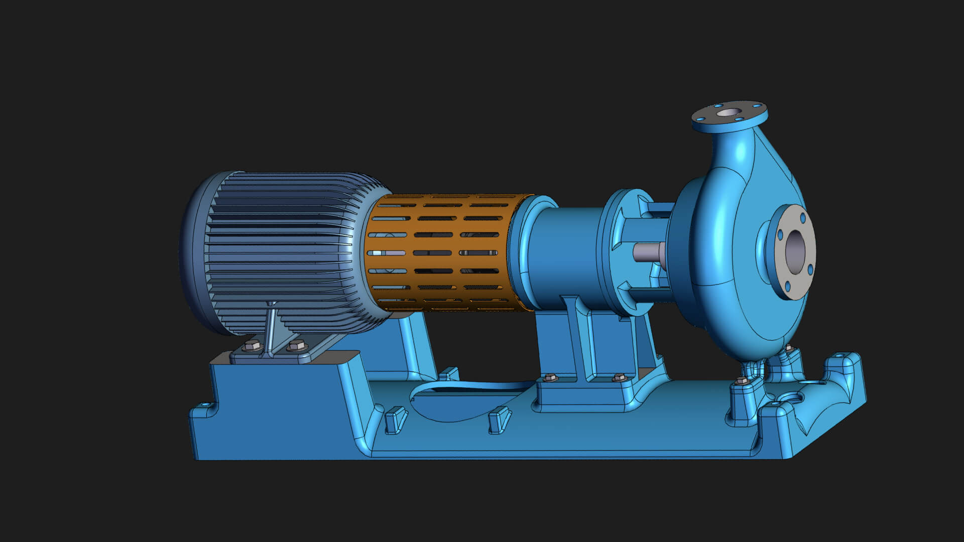 A 3D rendering of a Goulds 3196 pump