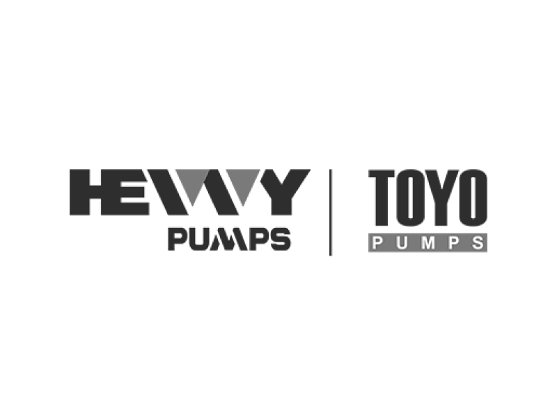 Hevvy Pumps | Toyo Pumps logo in greyscale