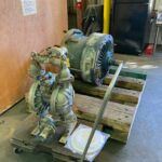 Newly repaired Sandpiper pumps