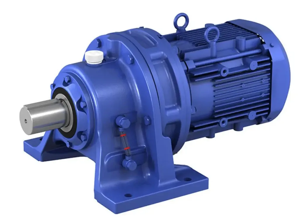 A blue Sumitomo Cyclo 6000 gearmotor, featuring a compact design and high efficiency, ideal for industrial applications requiring reliable and robust power transmission.