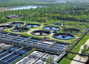 A wastewater treatment plant that uses rotating equipment sourced by Arroyo Process