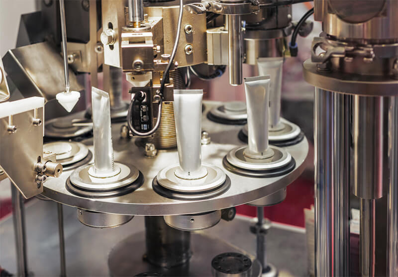 A factory that manufacturers cosmetics using rotating equipment sourced by Arroyo Process