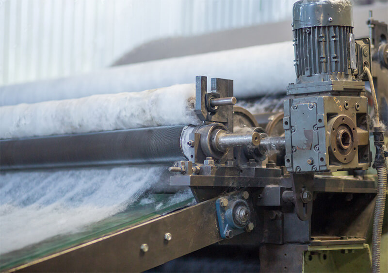 An insulation manufacturing factory that uses rotating equipment sourced by Arroyo Process