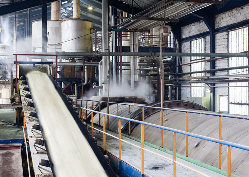 A factory that processes sugar, which uses rotating equipment sourced by Arroyo Process