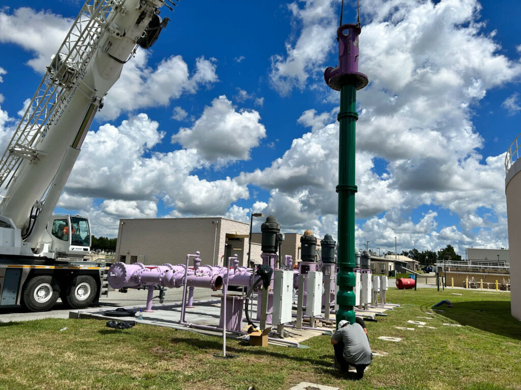 Veritcal Pump installtion in Miami, Florida by Arroyo Process Equipment