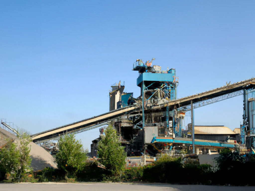 AN active asphalt cement factory that uses rotating equipment from Arroyo Process Equipment.