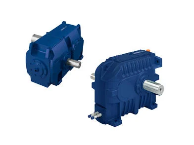 Hansen single-stage gearbox, characterized by its blue housing and reliable construction, designed for efficient single-stage mixing in industrial applications.