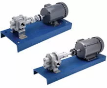 Liquiflo H-Series Sealed Pumps Long-Coupled: Two long-coupled gear pumps with sealed drives, designed for efficient and leak-free fluid transfer in industrial applications.