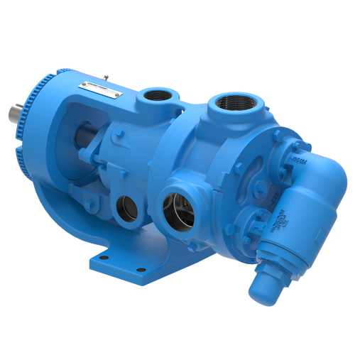 Viking Pump K224A series pump in blue, featuring a robust design with multiple ports, ideal for heavy-duty industrial fluid transfer applications.