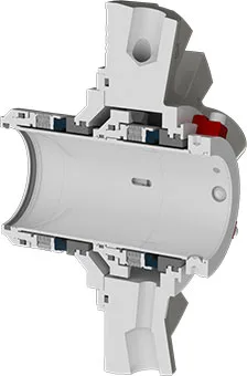 Cross-sectional view of a Flexaseal ANSI mechanical seal, designed for enhanced durability and performance in challenging industrial applications.