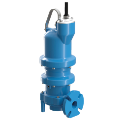 Barnes Blade grinder pump with a robust blue housing, integrated lifting handle, and cutting impeller designed for high-performance wastewater and sewage applications.